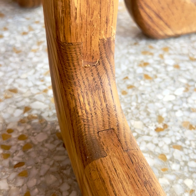 Round Mid-Century Danish Style Warm Wood Dining Table For Sale - Image 11 of 14