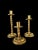 Set of 3 Antique Brass Candle Holder For Sale - Image 4 of 12