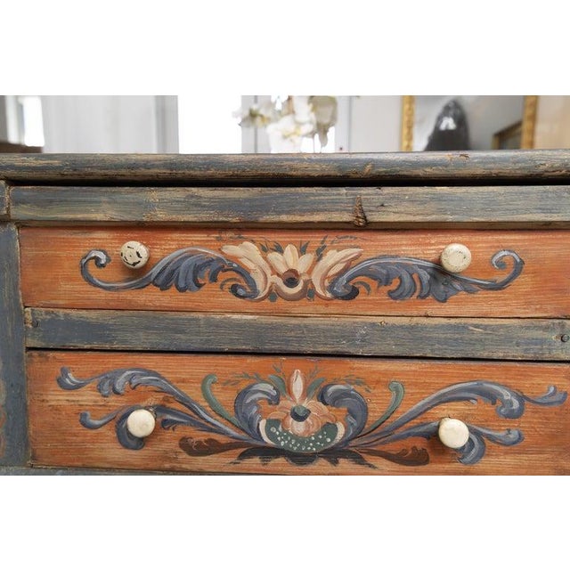 Wood Late 19th Century Scandinavian Hand-Painted Specimen Chest For Sale - Image 7 of 11