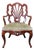 Chippendale Style Mahogany Ribbon-Back Armchair For Sale