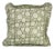 Fabdivine Indian Block Print Frill Cushion Cover Green 24x24 Inch Thick Cotton White- Rajat For Sale