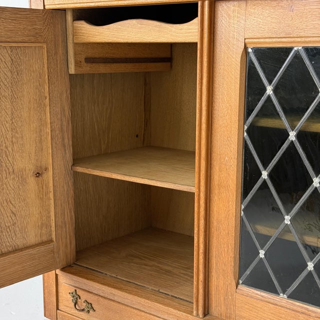 1960s Danish Carved Oak Brutalist Wood Sideboard For Sale - Image 9 of 12
