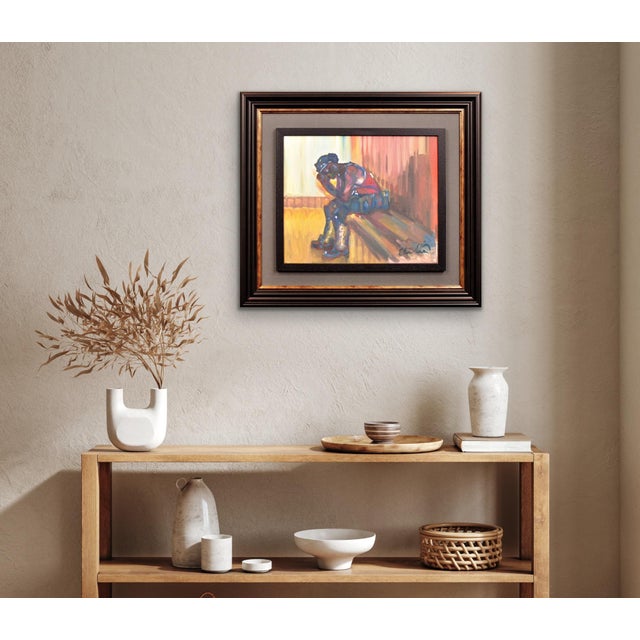 Elin Sian Blake, Until Tomorrow (Tan Yfory), South Wales Valleys Miner, 21st Century, Oil on Canvas For Sale - Image 12 of 18