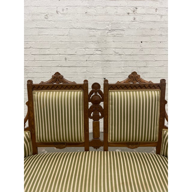 Early 19th Century Vintage Eastlake Victorian Era Parlor Settee For Sale - Image 5 of 11