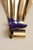 Vintage Brass Sconces with Blue Flower Shape Bobeche, Set of 2 For Sale - Image 10 of 18