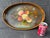 Vintage Oval Wood Floral Tole Painted Tray For Sale - Image 12 of 17