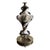 Vintage Capodimonte Porcelain Italy Black White Handpainted Fish Filigree Table Lamp For Sale - Image 10 of 16