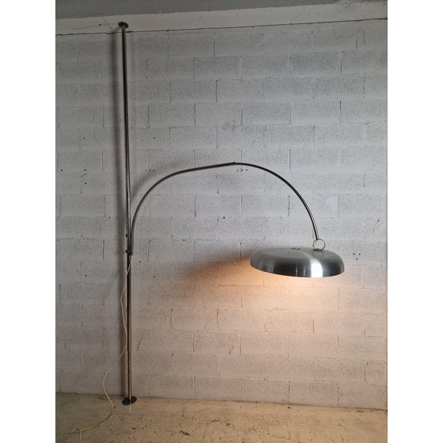 1970s Metal Arc Floor Lamp attributed to Pirro Cuniberti for Sirrah, 1970s For Sale - Image 5 of 13