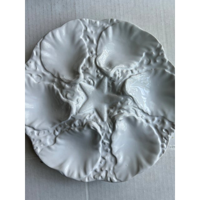 1990s White Oyster Plates For Sale - Image 5 of 6