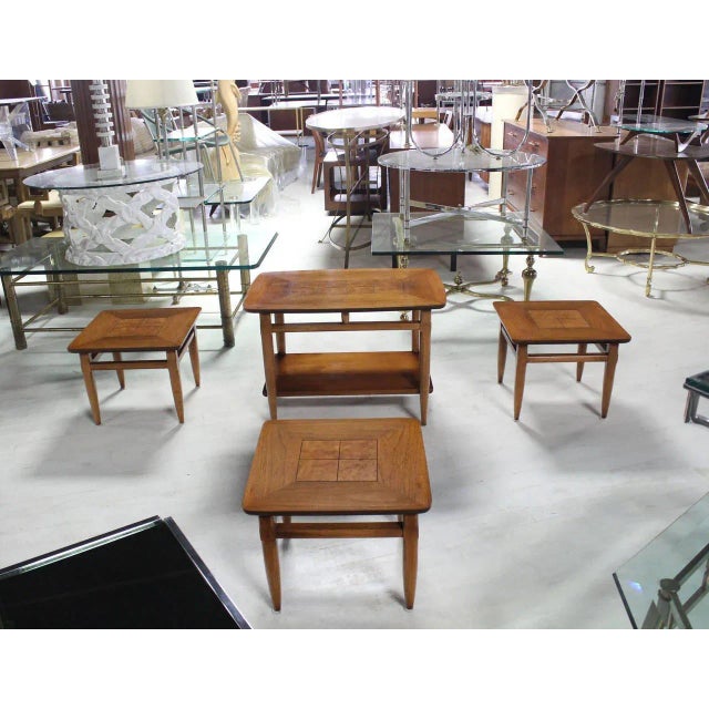 Vintage Mid Century Square End Tables- Set of 3 For Sale - Image 9 of 10
