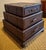 Late 20th Century Stacking Luggage-Form Leather & Woven Rattan Side Table Chest For Sale - Image 9 of 11