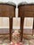 Wood Louis XVI Drum-Shaped Bedside Tables in Mahogany and Marble, 1950s, Set of 2 For Sale - Image 7 of 8
