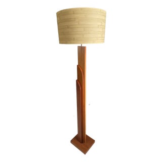 Vintage Scandinavian Teak Floor Lamp in the Style of K-Lighting, 1970s For Sale