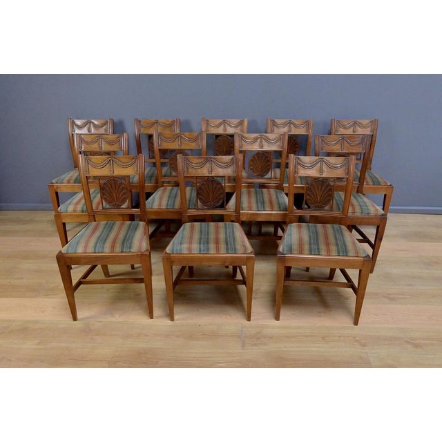 Provençal Cherry Wood Chairs, 20th Century, Set of 12 For Sale - Image 3 of 18