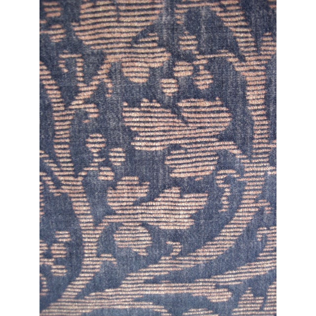 Navy Blue Large Fortuny Vintage Printed Velvet Roll Circa 1930 For Sale - Image 8 of 12