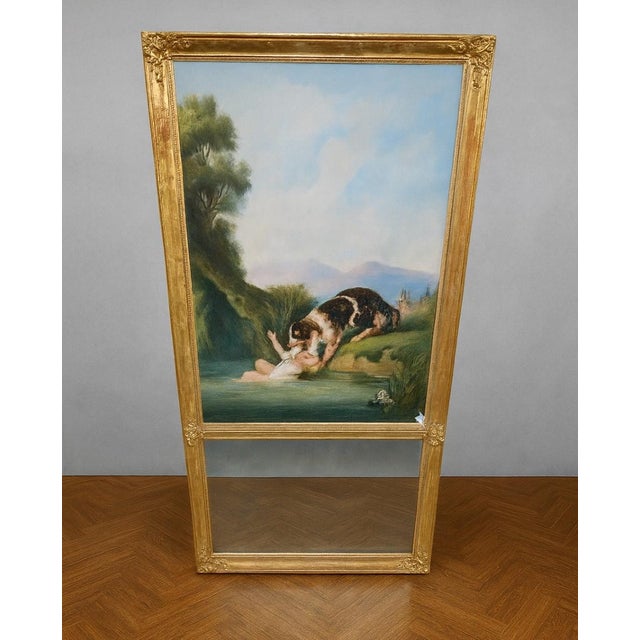 Wood Large Napoleon III Trumeau Mirror For Sale - Image 7 of 7