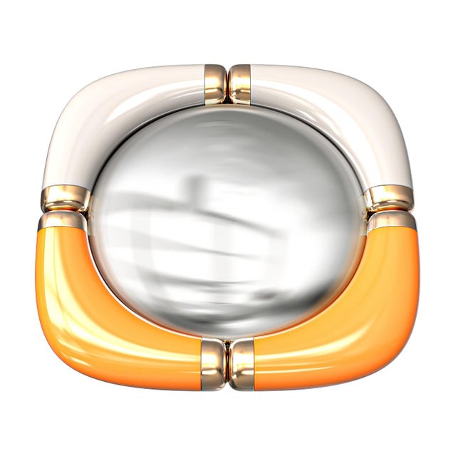 "Candice" Convex Wall Mirror With Bronze, Stainless Steel, Handcrafted For Sale - Image 4 of 6