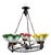 Vintage Glass and Metal Chandelier, 1960s For Sale