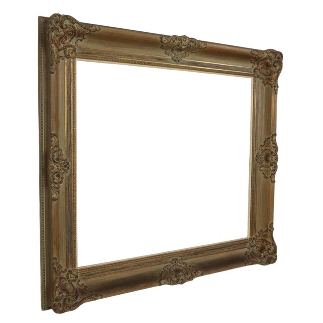 Large Baroque-Style Gilt Wooden Frame For Sale - Image 5 of 17