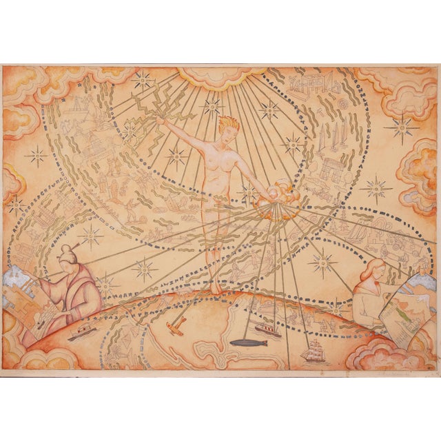 'Study for a Mural' by Daniel Putnam Brinley, 1932, Maquette, Allegory, Chicago, Alfred Stieglitz, Armory Show, National Academy of Design For Sale - Image 11 of 11
