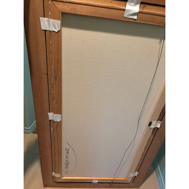 Coastal Original 1979 Vintage Maritime Oil “Old Sea Captain at the Helm” by Otto M. K. Sieberg – Coastal Nautical Seascape, 56″ × 32″ Framed For Sale In San Diego - Image 6 of 6