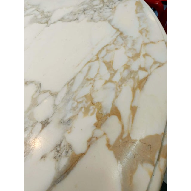 Metal White Marble Table by Eero Saarinen for Knoll International, 1950s For Sale - Image 7 of 11