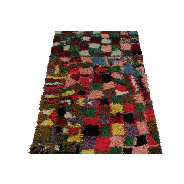 Traditional Vintage Moroccan Runner Rug With Polychrome Geometric Patterns, From Rug & Kilim For Sale - Image 3 of 7