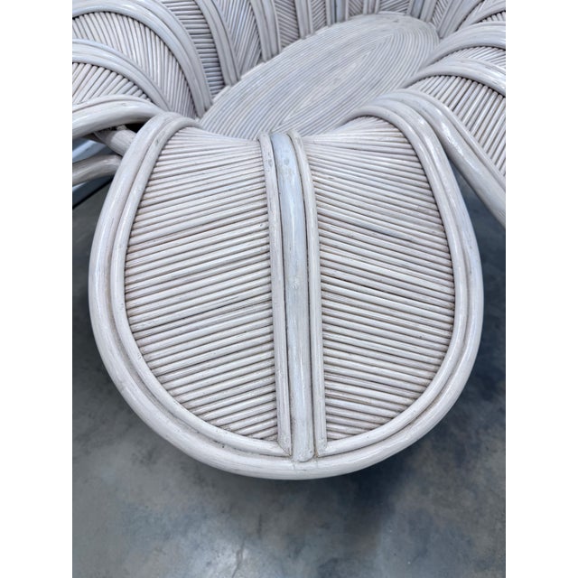 Vintage Flower Oval Dining Table in Pencil Reed Bamboo and Rattan For Sale - Image 15 of 16