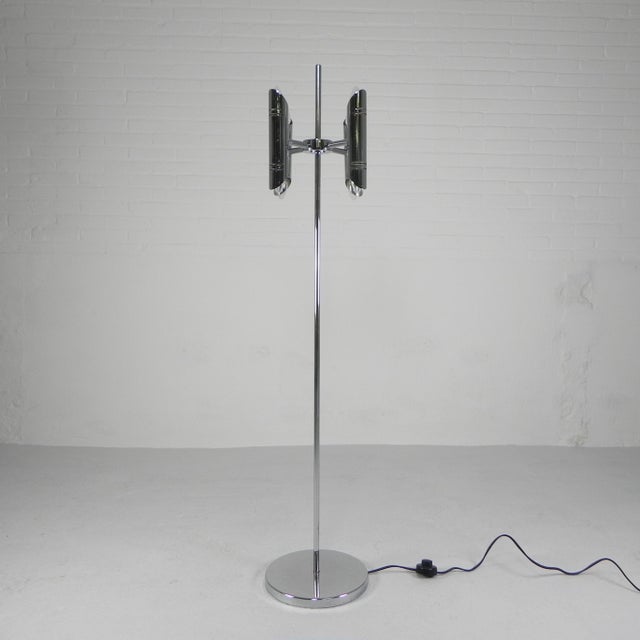 Vintage Space Age Chrome Floor Lamp, 1960s For Sale - Image 13 of 18