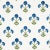 Sample - Schumacher Saranda Flower Fabric in Royal For Sale