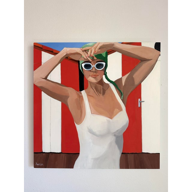 Ruby Red "Shaded" Original Oil Painting, by Jennifer Hohlfelder For Sale - Image 8 of 12