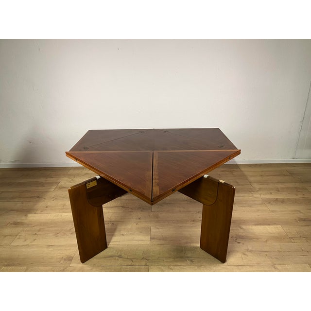 Vintage Square Walnut Table, 1960s For Sale - Image 3 of 9