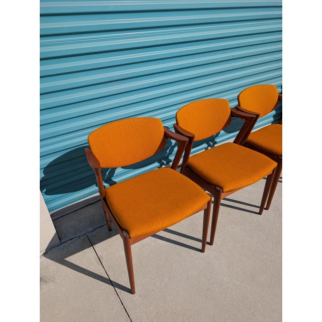 1960s Set of 4 Model 42 Dining Chairs by Kai Kristiansen for Schou Andersen Møbelfabrik, c.1960s For Sale - Image 5 of 15