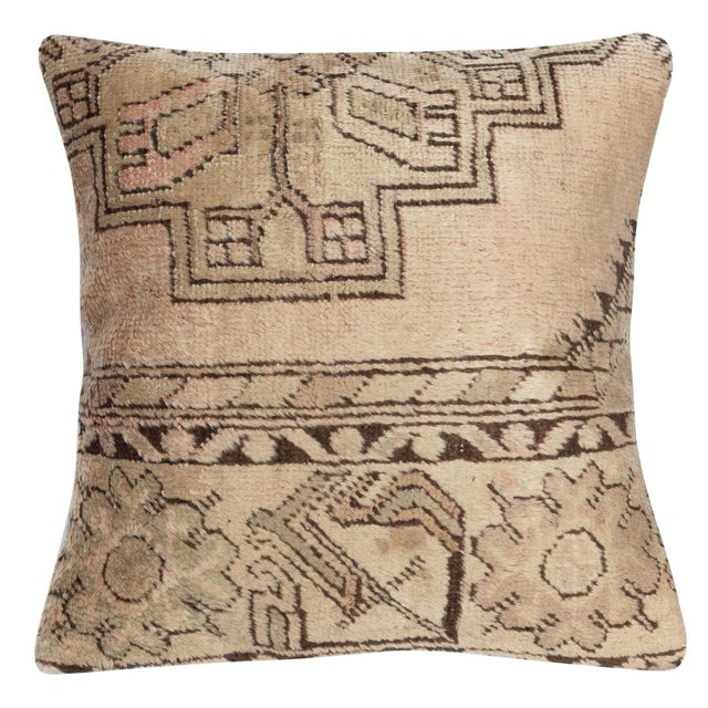 Bring history and warmth into your home with this vintage handmade Turkish wool rug cushion cover set. This pair of...