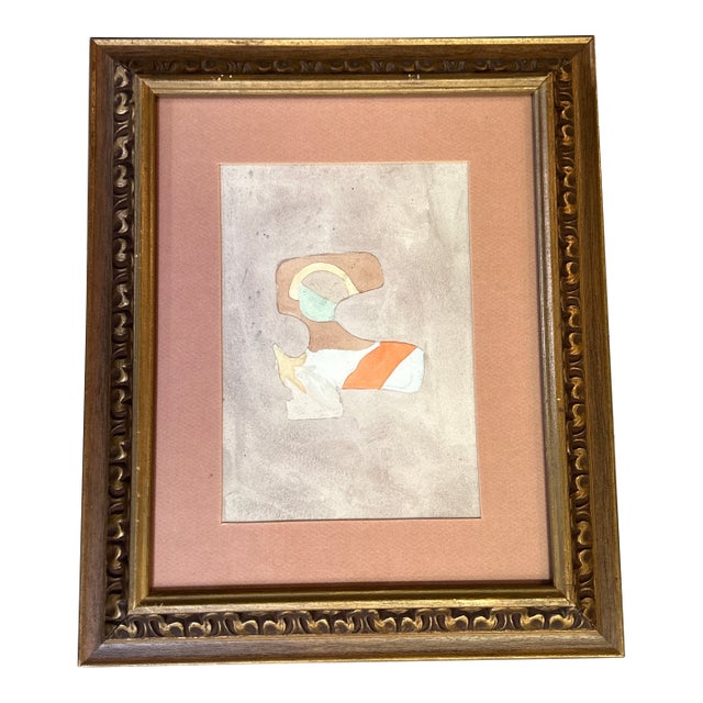 1950’s Original Abstract Expressionist Watercolor Painting For Sale