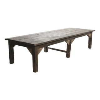 Large Vintage Teak Table For Sale