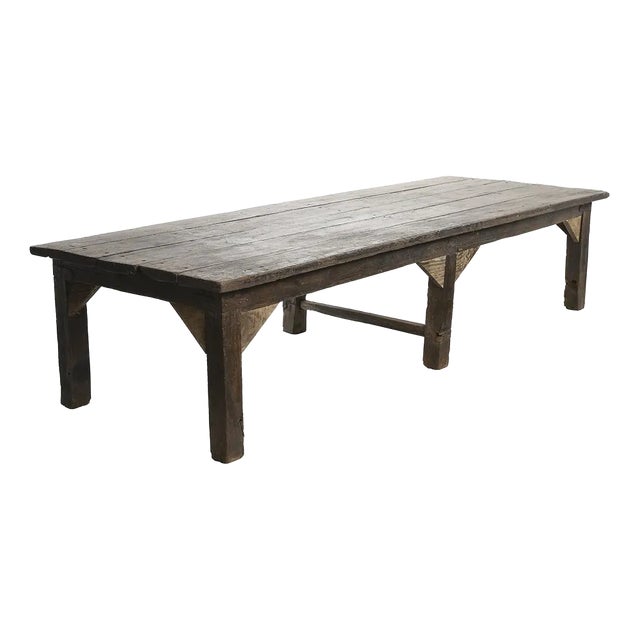 Large Vintage Teak Table For Sale