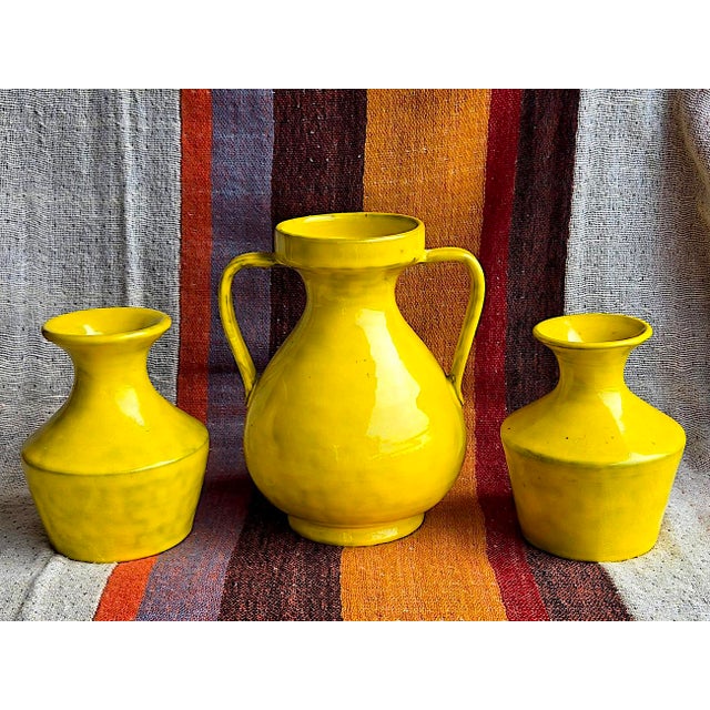 Mid-Century Modern 1960s Aldo Londi for Bitossi/Rosenthal Netter Ceramic Vases, 3 Piece Set For Sale - Image 3 of 17