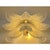 Shenographic wall sconce in murano glass. Leaves in gold graniglia, metal frame in white. a piece of hight italian hand-...