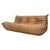 Ligne Roset French 3-Seater Togo Sofa in Dark Camel Leather attributed to Michel Ducaroy for Ligne Roset For Sale - Image 4 of 11