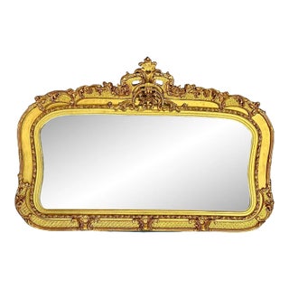 19th/ 20th Century Giltwood Wall / Console / Pier Mirror, Rectangular For Sale