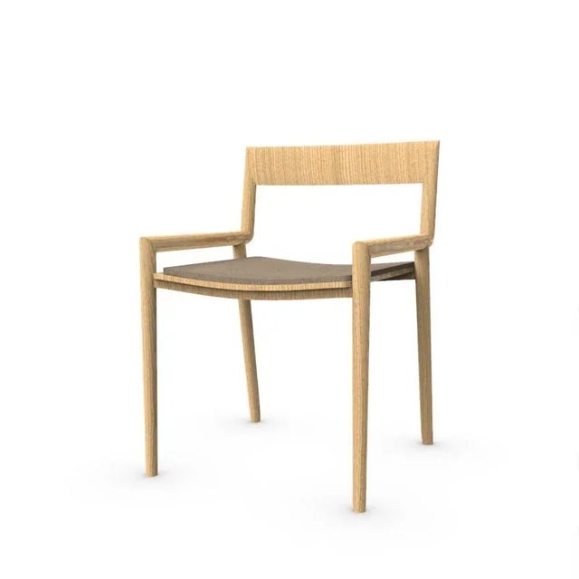 Not Yet Made - Made To Order Collector Nihon Dining Chair in Famiglia 07 Fabric and Oak by Francesco Zonca Studio For Sale - Image 5 of 5