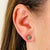 White Natural Turquoise Diamond Stud Earrings 14k Yellow Gold 0.65 TCW Certified For Sale - Image 8 of 10