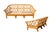Vintage Coastal Rattan Sofa With Hand-Lashed Leather Bindings (No Cushion) For Sale In San Diego - Image 6 of 12