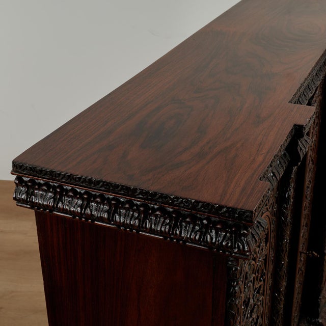 Antique Anglo Indian Ornate Sideboard or Cabinet For Sale - Image 9 of 14