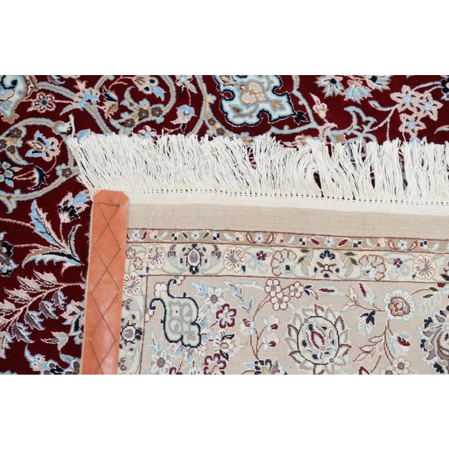 Traditional Pasargad Super Fine Hand Knotted Silk & Wool Nain For Sale - Image 3 of 3