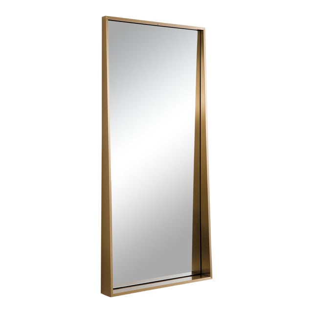 Regina Andrew Gunner Mirror in Natural Brass For Sale