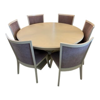 Canadel 60 Inch Round Table With 6 Chairs For Sale