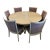 Canadel 60 Inch Round Table With 6 Chairs For Sale