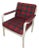 Red & Green Checkered Easy Chair, 1960s For Sale